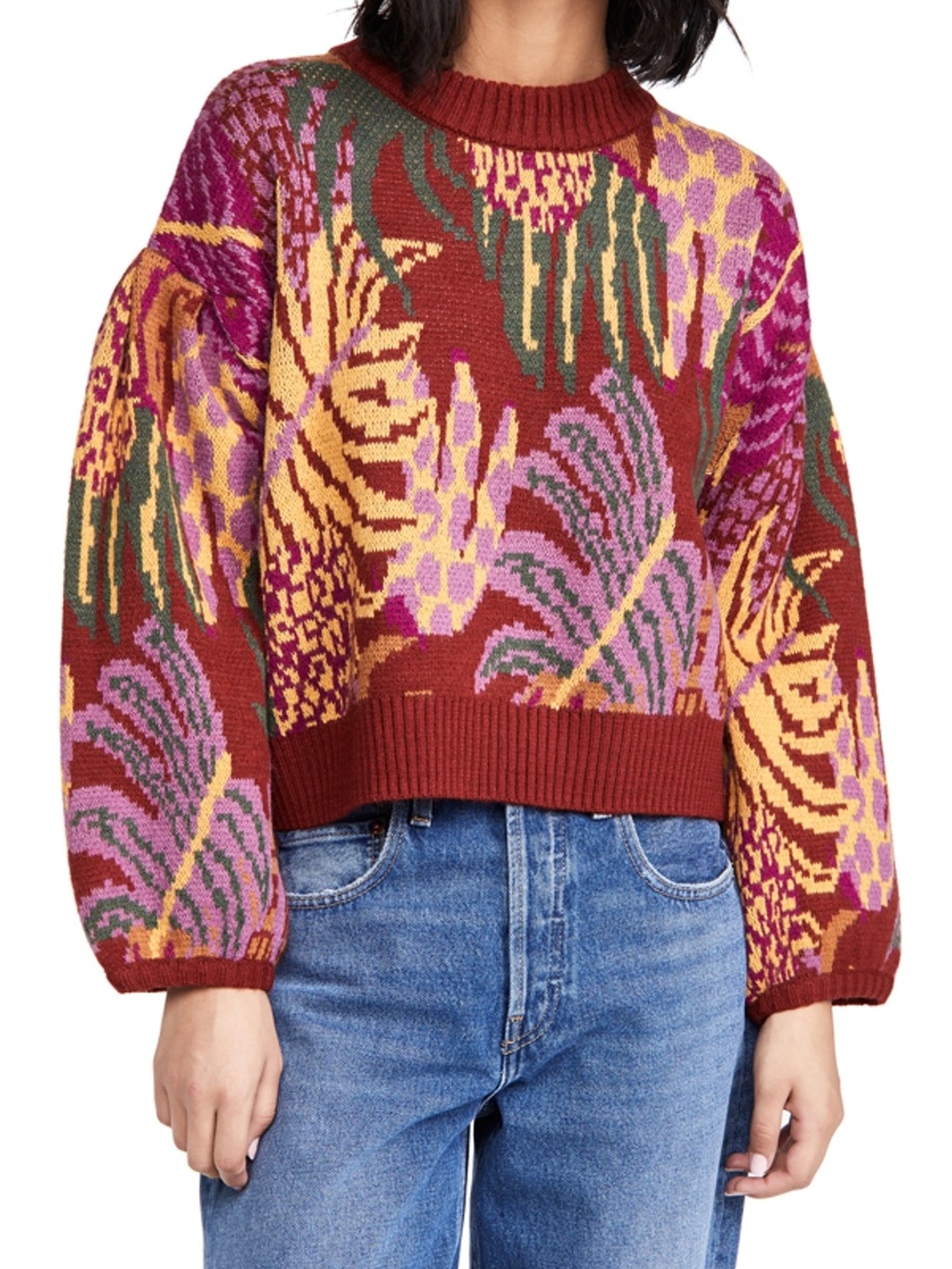 Farm Rio Graphic Jungle Sweater Size Small